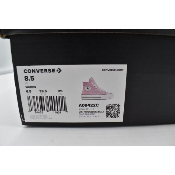 Converse Women 8.5 Chuck Taylor All Star Glitter Metallic Platform Sneakers - Picture 13 of 13